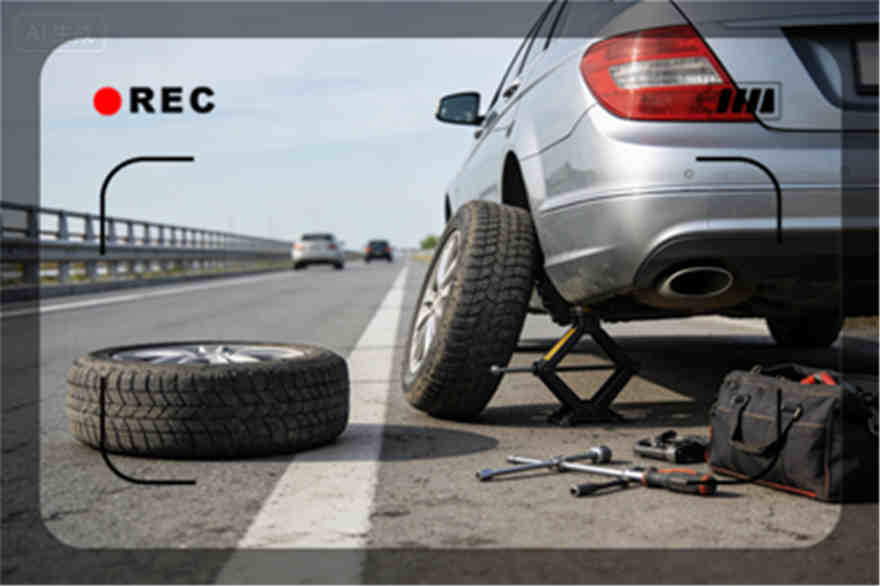 兴县高速公路爆胎-汽车换轮胎